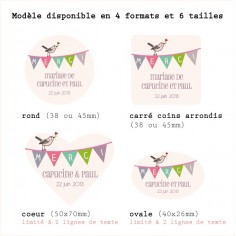 Autocollant personnalisé "petit mot"