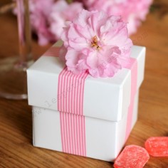La petite boite cube blanc brillant