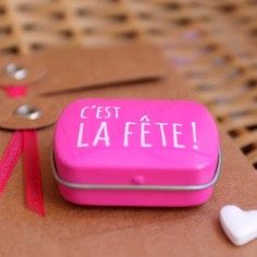 Mini boite de bonbons "c'est la fête !"