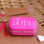 Mini boite de bonbons "c'est la fête !"