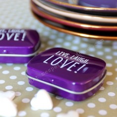Mini boite de bonbons "live, laugh, love"