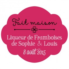 autocollant personnalisé "Fait maison"