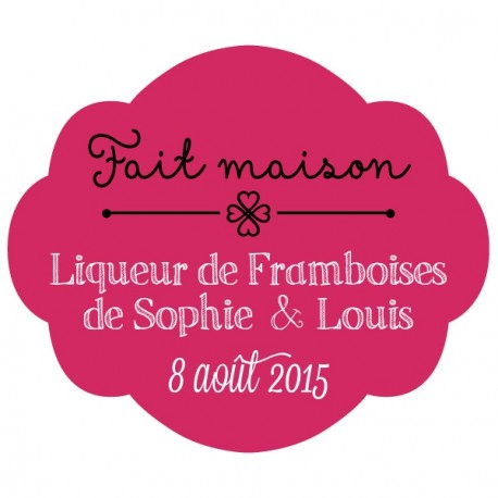 autocollant personnalisé "Fait maison"