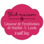autocollant personnalisé "Fait maison"