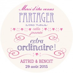 Autocollant personnalisé "magic day"