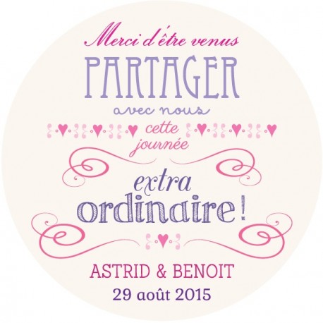 Autocollant personnalisé "magic day"