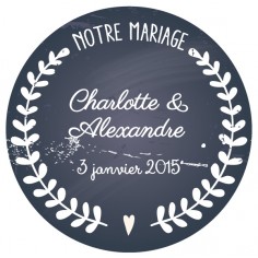 Autocollant personnalisé "chalkboard"