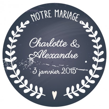 Autocollant personnalisé "chalkboard"