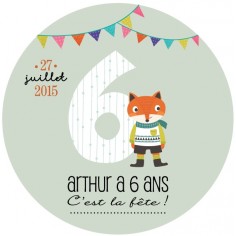 Autocollant personnalisé "anniversaire"