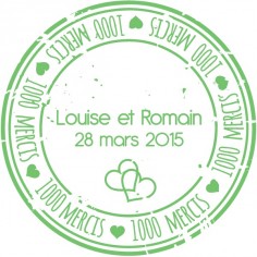 Autocollant personnalisé "1000 mercis"