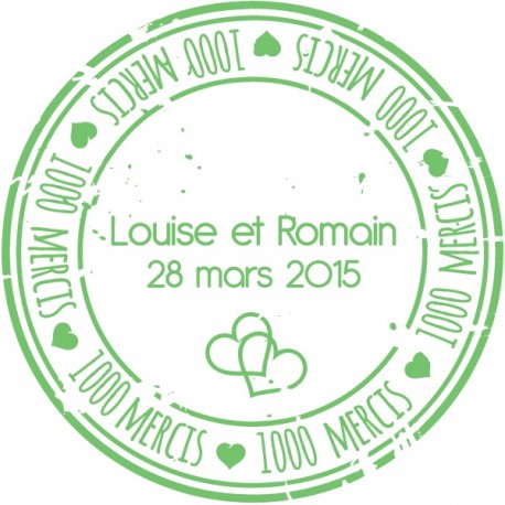 Autocollant personnalisé "1000 mercis"