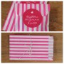 Le mini sachet rayé rose et blanc