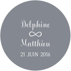 Autocollant personnalisé "infinity"