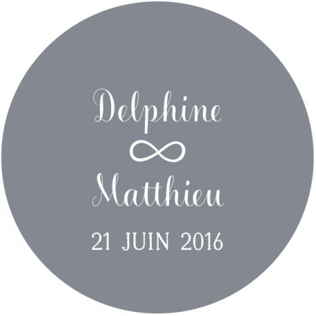 Autocollant personnalisé "infinity"