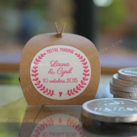 Le mini ballotin kraft personnalisé