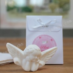 Le savon ange dans sa pochette personnalisée