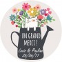 Autocollant personnalisé "au jardin"