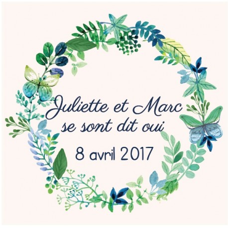 Autocollant personnalisé "l'heure bleue"
