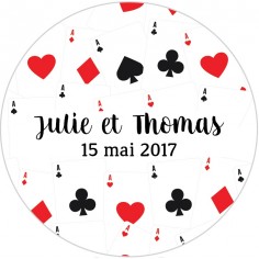 Autocollant personnalisé "full house"