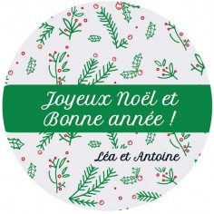 Sticker personnalisé Noël  "festive"