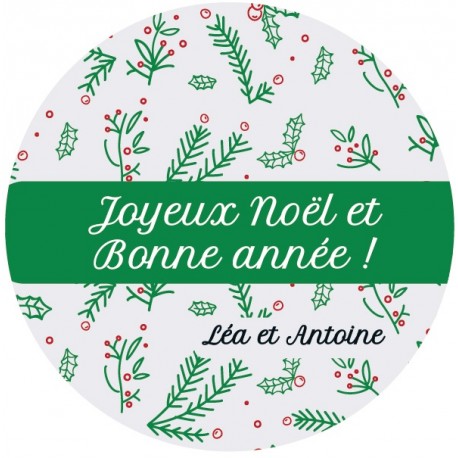 Sticker personnalisé Noël  "festive"