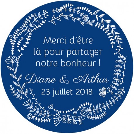 Autocollant personnalisé "passiflore"