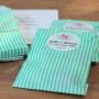 Le mini sachet rayé vert et blanc