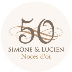 Sticker noces d'or "ornements"