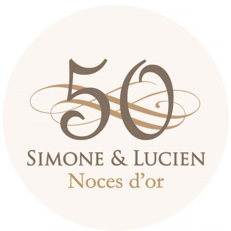 Sticker noces d'or "ornements"