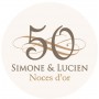 Sticker noces d'or "ornements"