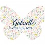 Autocollant baptême "miss butterfly"