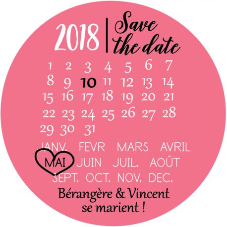 Magnet save the date "rendez-vous"