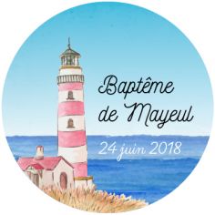 Autocollant personnalisé "le phare rouge"