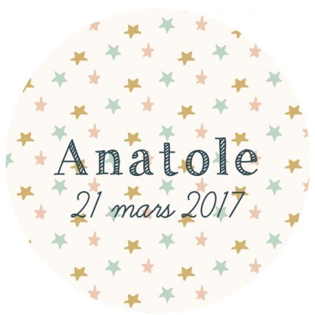 Autocollant personnalisé "ma bonne étoile"