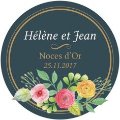 Sticker personnalisé noces d'or "memories"