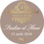Sticker personnalisé noces d'or "golden days"