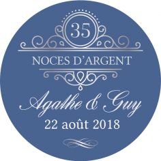 Sticker personnalisé noces d'argent "golden days"