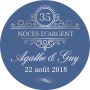 Sticker personnalisé noces d'argent "golden days"