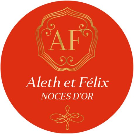 Sticker personnalisé noces d'or "arpège"