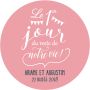 Autocollant personnalisé mariage "Day One"