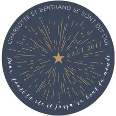 Autocollant personnalisé mariage "firmament"