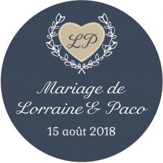 Autocollant mariage "time after time"