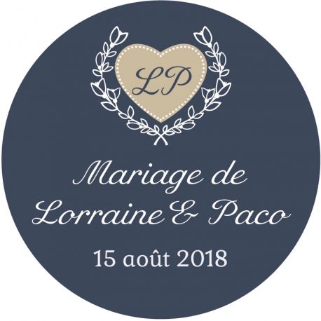 Autocollant mariage "time after time"