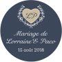 Autocollant mariage "time after time"