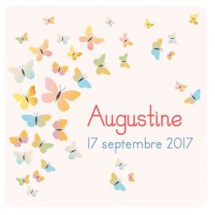 Autocollant baptême "jolie nuée"