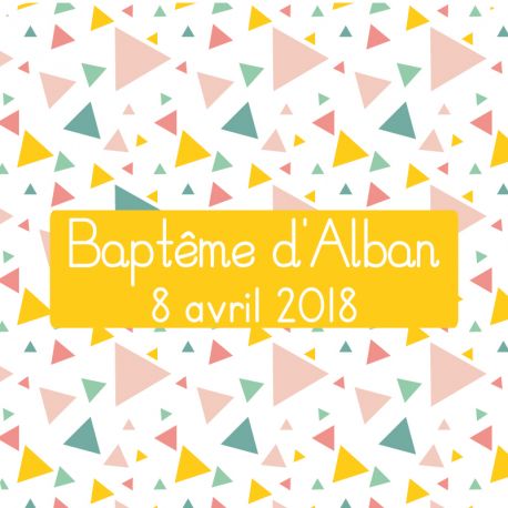 Autocollant baptême "littleday"
