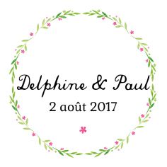 Autocollant personnalisé "aquarelle"