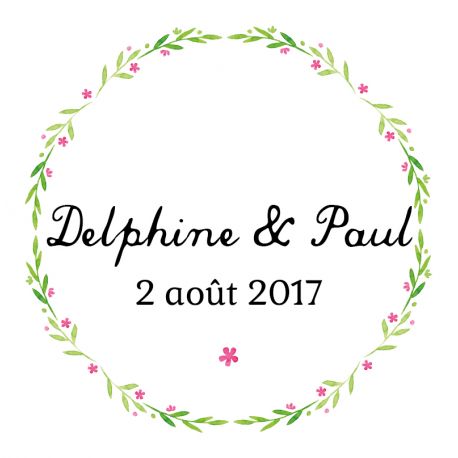 Autocollant personnalisé "aquarelle"