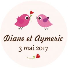 Autocollant personnalisé "birdies"