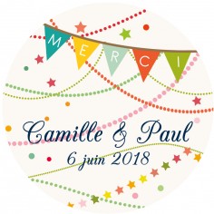 Autocollant personnalisé "guinguette"